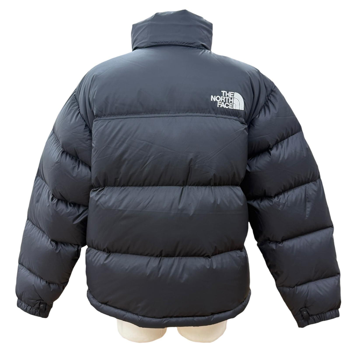 ザ・ノースフェイス NUPTSE JACKET フード入り ロゴ刺繍 ジップアップ ダウンジャケット ブラック M メンズ