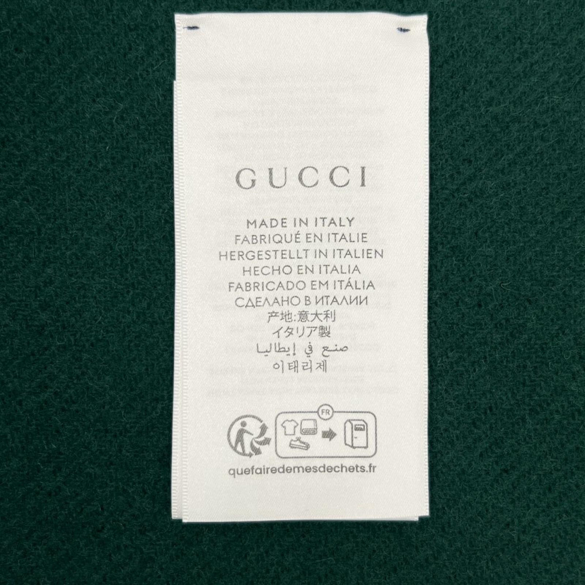 グッチ スクリプト スカーフ マフラー ネイビー メンズ