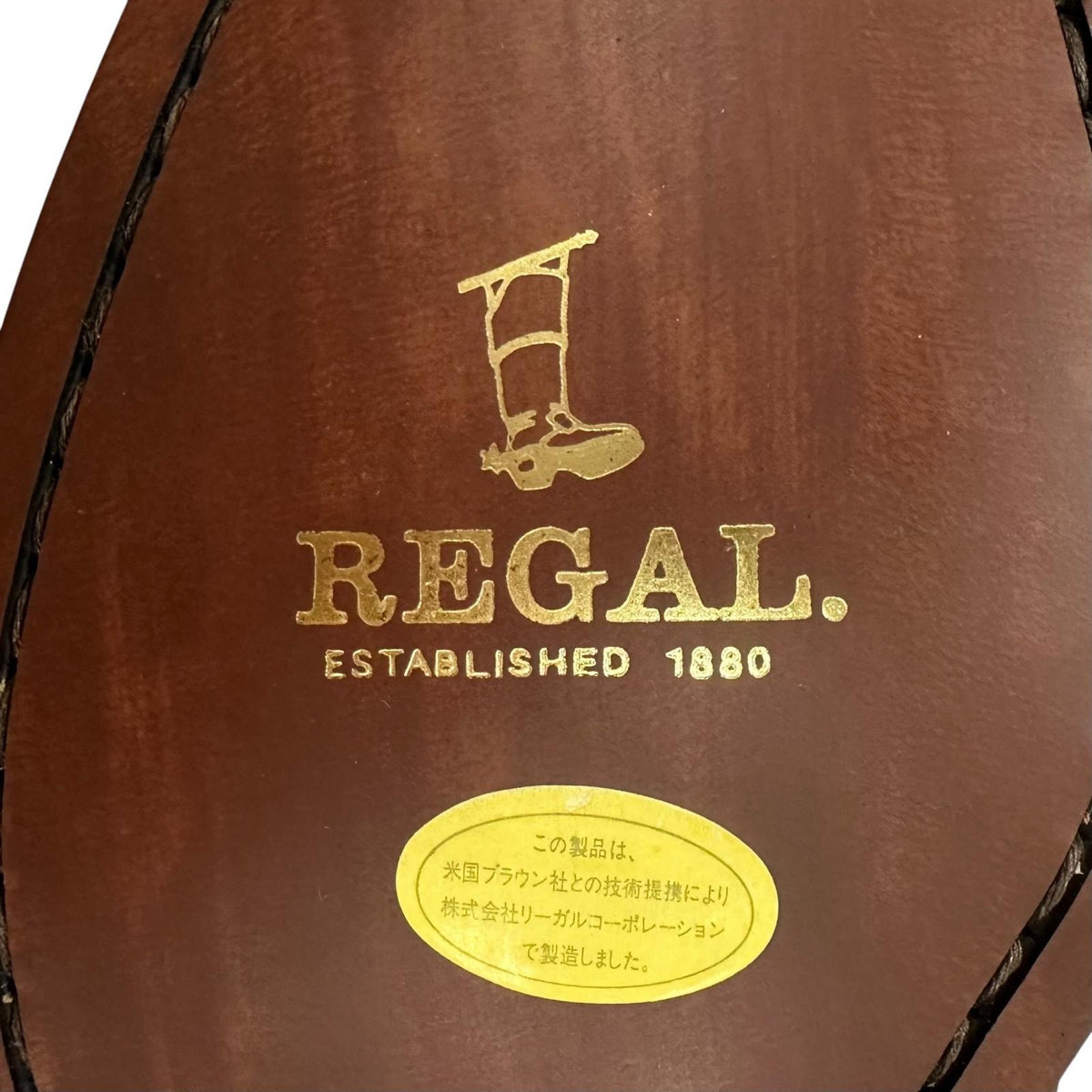 リーガル 内羽根 パンチドキャップトゥ ストレートチップ レザーシューズ ブラウン 25.5 メンズ