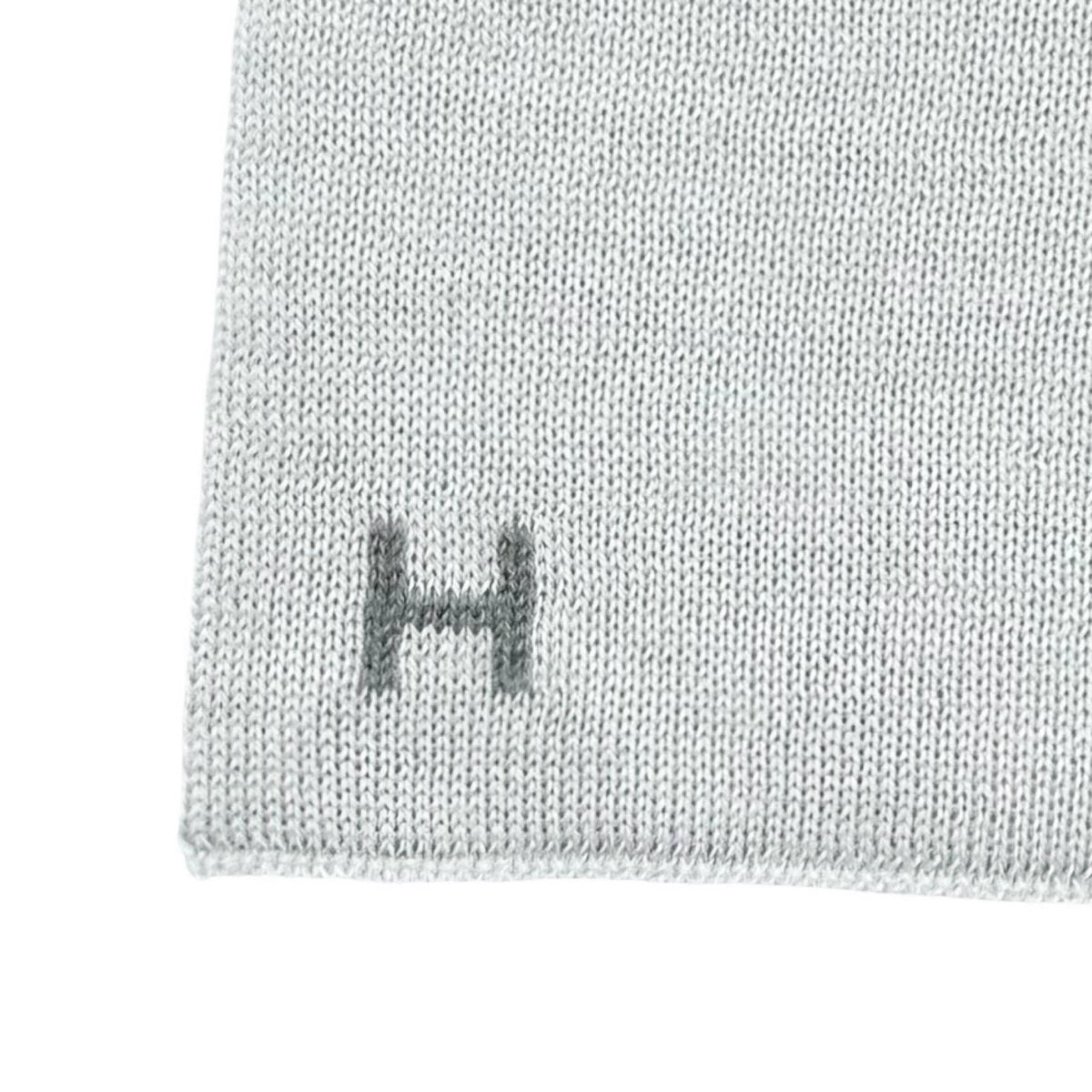 エルメス アレ ルトゥール Hロゴ マフラー グレー レディース