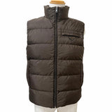 プラダ トライアングルロゴ Re-Nylon ダウンベスト ブラウン 48 メンズ