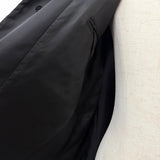 プラダ Re-Nylon トライアングルロゴ ポーチ付き ステンカラーコート ブラック M メンズ