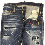 ディースクエアード Super Twinky Jean ダメージ加工 デニムパンツ インディゴブルー 46 メンズ