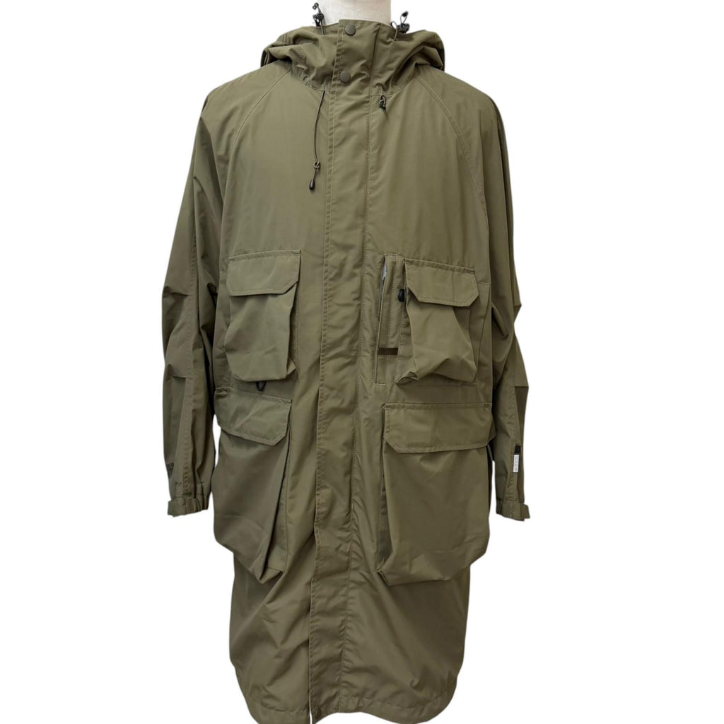 ダイワピア39 Tech Long Mountain GORE-TEX INFINIUM フーデッド ミリタリー コート カーキ XL メンズ