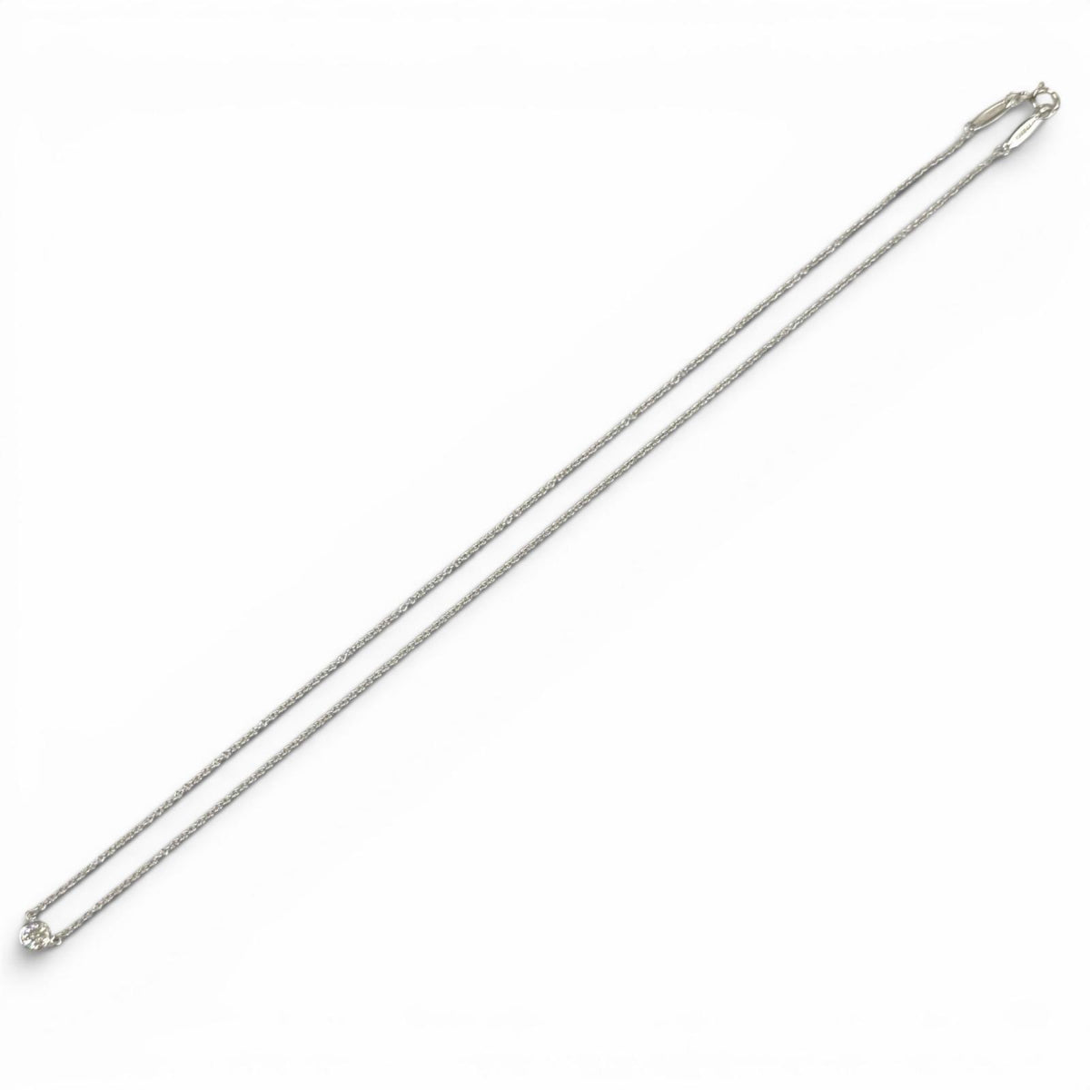 ティファニー バイザヤード 1P ダイヤ ネックレス 直径約4.5mm 約0.12ct 41cm
 ネックレス プラチナ レディース