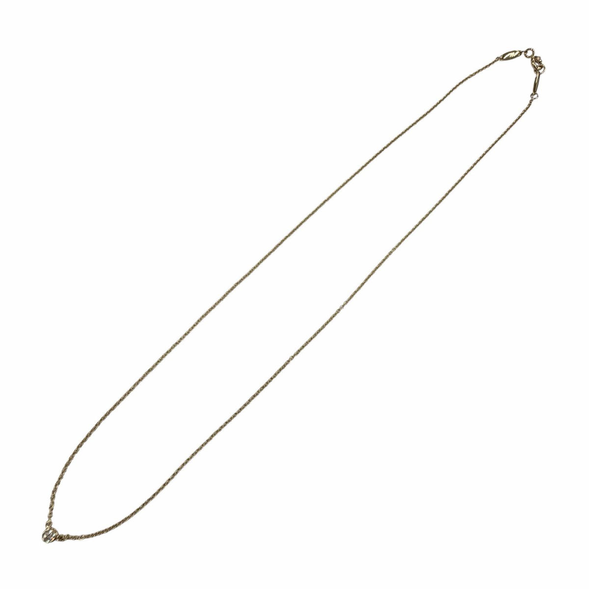 ティファニー エルサペレッティ 750(YG) ダイヤ1P 約0.03ct 直径3.4mm ネックレス イエローゴールド レディース
