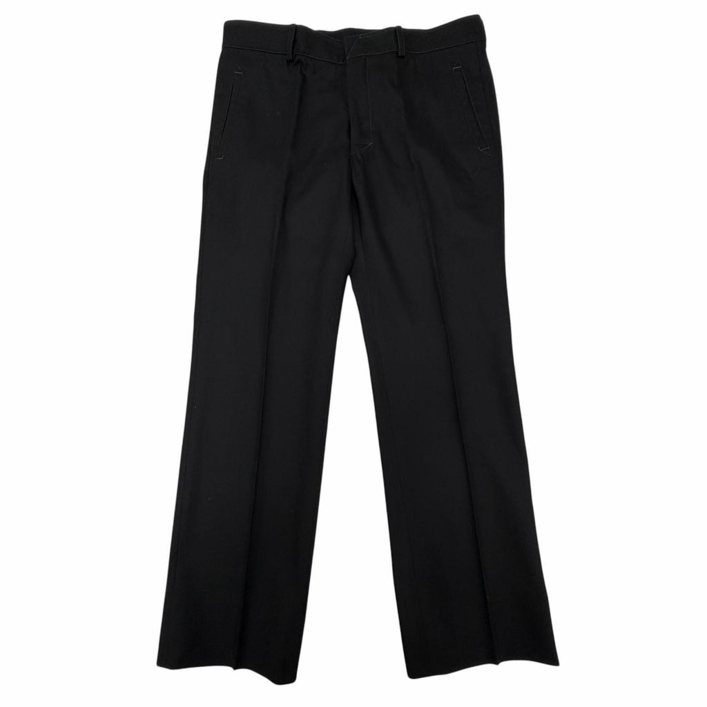 エルメス ステッチデザイン ノータック スラックス パンツ ブラック 44 メンズ
