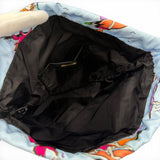 プラダ トライアングルロゴ サーフィン 総柄 ドローストリング RE-NYLON 巾着 バッグ ポーチ ブルー レディース