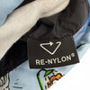 プラダ トライアングルロゴ サーフィン 総柄 ドローストリング RE-NYLON 巾着 バッグ ポーチ ブルー レディース