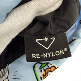 プラダ トライアングルロゴ サーフィン 総柄 ドローストリング RE-NYLON 巾着 バッグ ポーチ ブルー レディース