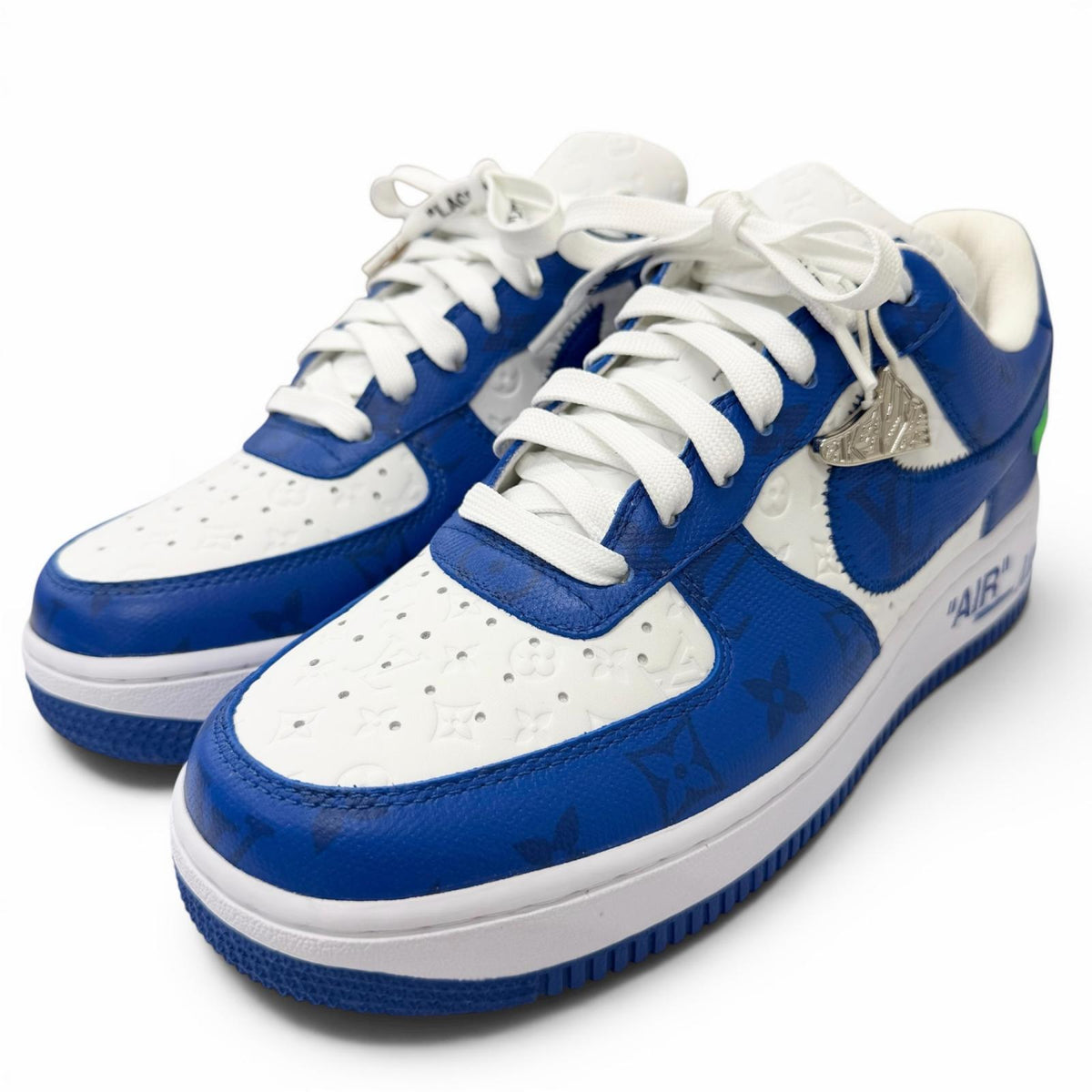 ルイヴィトン ナイキ Air Force 1 LOW ヴァージルアブロー ローカットスニーカー ブルー 6.5 メンズ