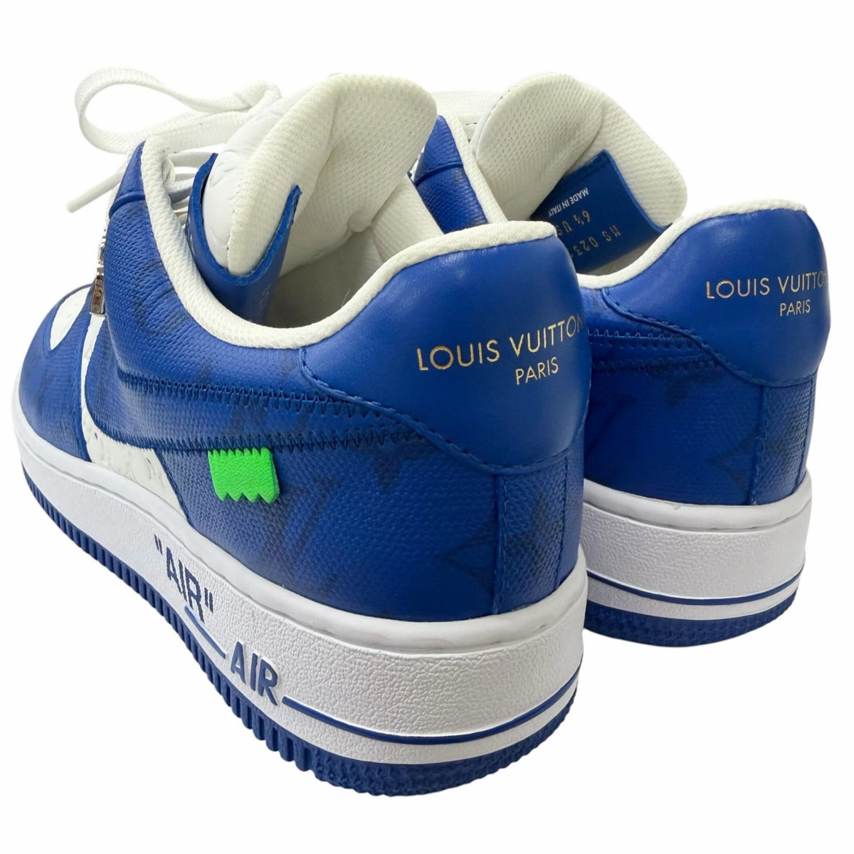 ルイヴィトン ナイキ Air Force 1 LOW ヴァージルアブロー ローカットスニーカー ブルー 6.5 メンズ
