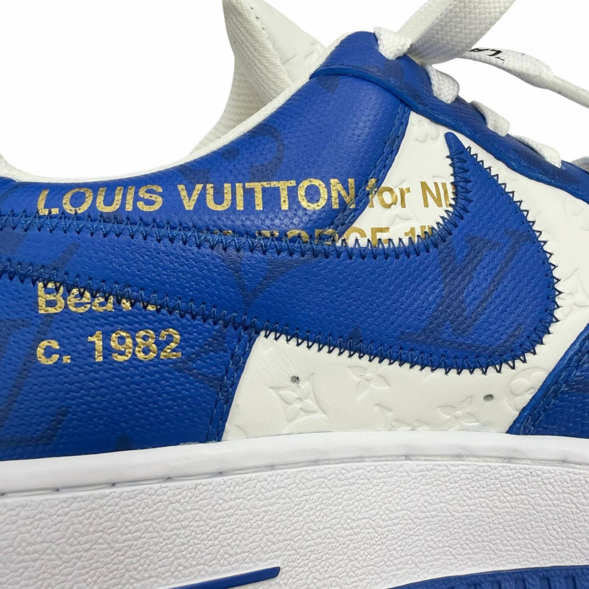 ルイヴィトン ナイキ Air Force 1 LOW ヴァージルアブロー ローカットスニーカー ブルー 6.5 メンズ