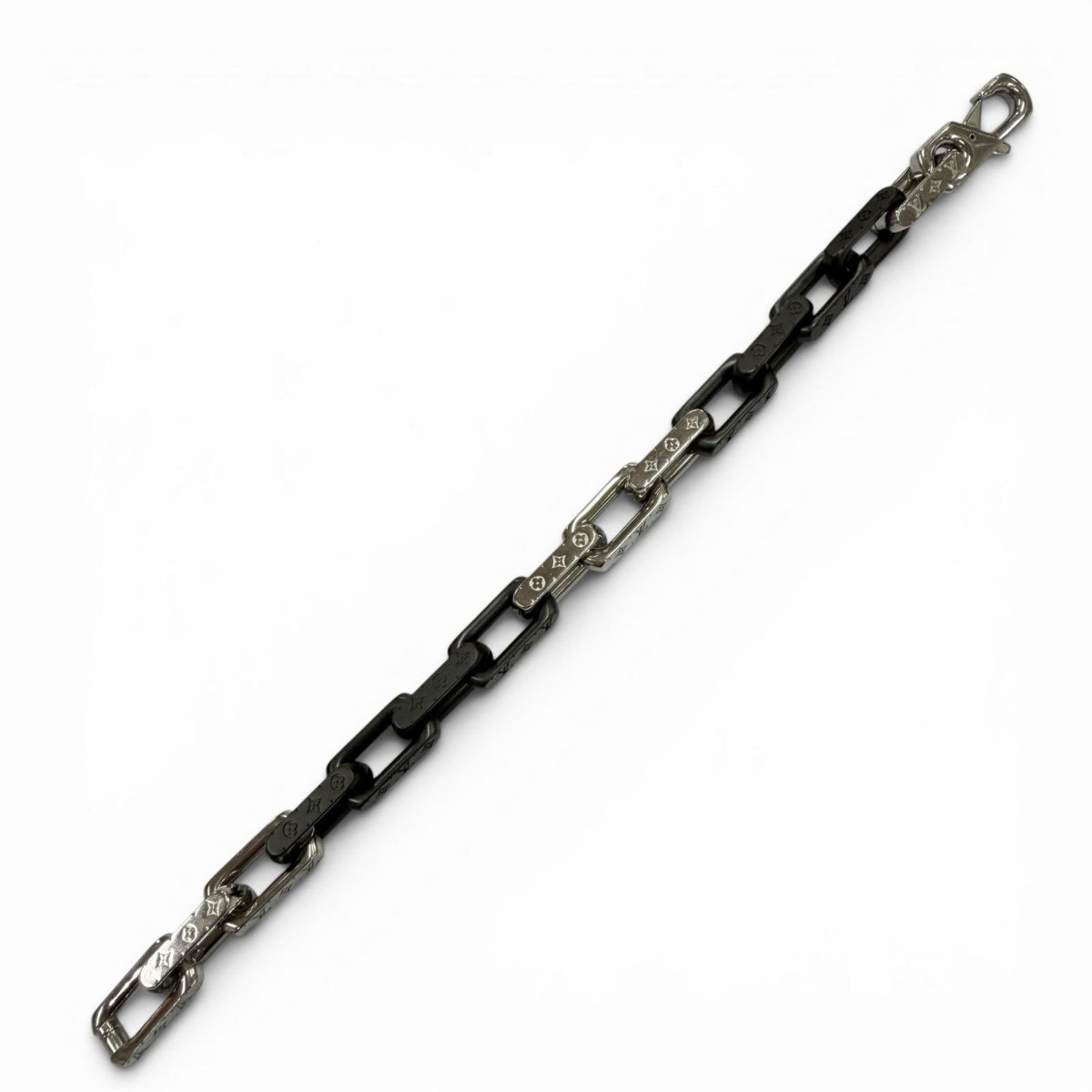 ルイヴィトン ブレスレット モノグラム チェーン ブレスレット ブラック L メンズ