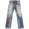ディースクエアード Skater Jean ダメージ加工 ICONロゴ デニムパンツ インディゴブルー 42 メンズ