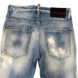 ディースクエアード Skater Jean ダメージ加工 ICONロゴ デニムパンツ インディゴブルー 42 メンズ