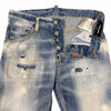 ディースクエアード Skater Jean ダメージ加工 ICONロゴ デニムパンツ インディゴブルー 42 メンズ