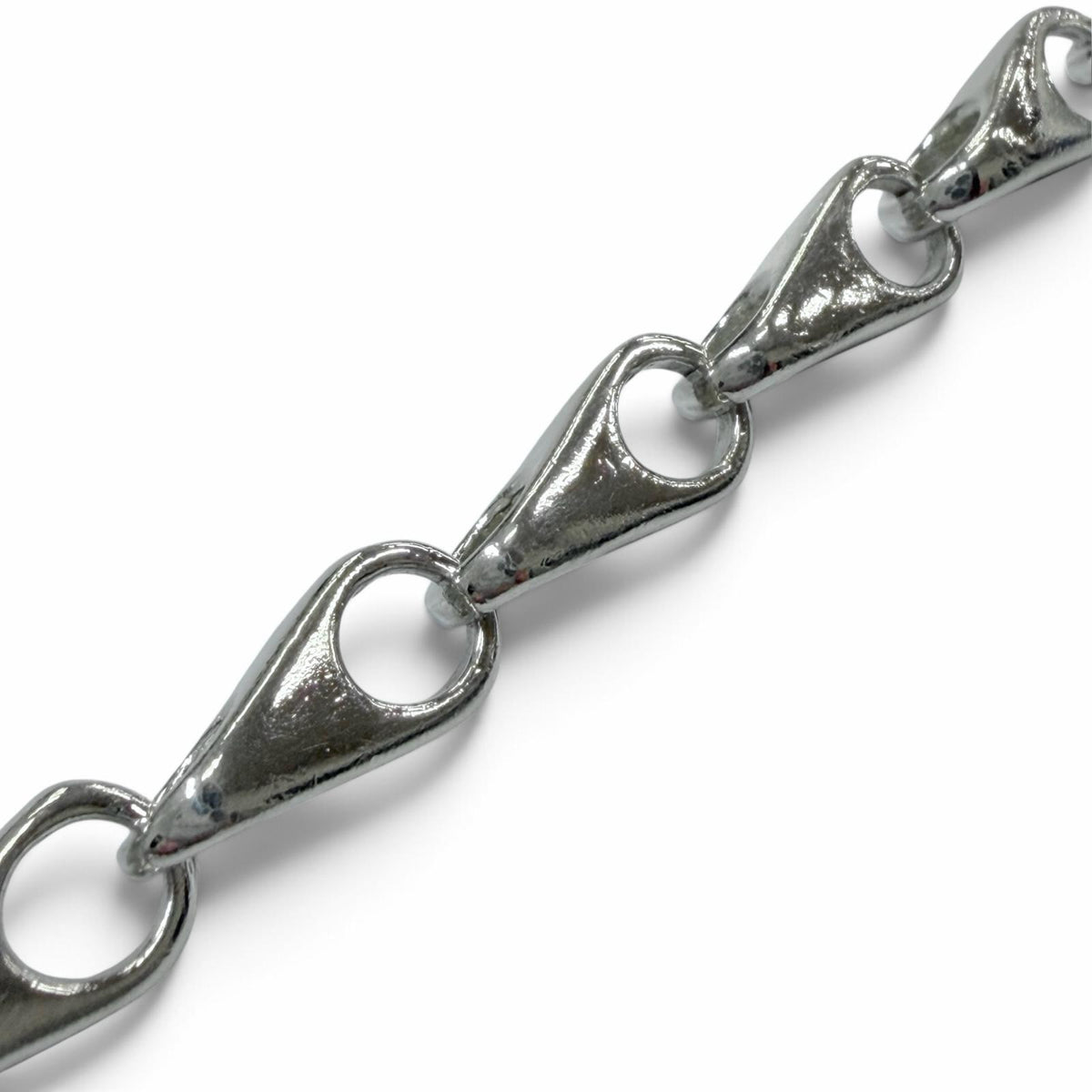 グッチ ティアドロップ リンクチェーン ロング ネックレス シルバー メンズ