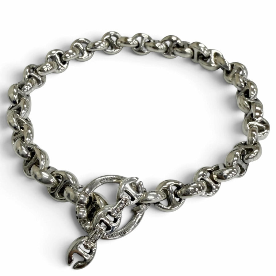 ホーセンブース 5MM OPEN-LINK BRACELET 6Pダイヤ オープンリンク ブレスレット シルバー メンズ