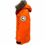 ザ・ノースフェイス Antarctica PARKA GORE-TEX ロゴ刺繍 ファー付き フーデッド ダブルジップアップ ダウンジャケット オレンジ S メンズ