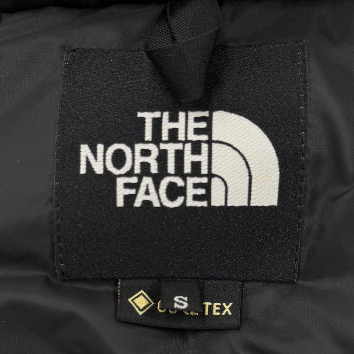 ザ・ノースフェイス Antarctica PARKA GORE-TEX ロゴ刺繍 ファー付き フーデッド ダブルジップアップ ダウンジャケット オレンジ S メンズ