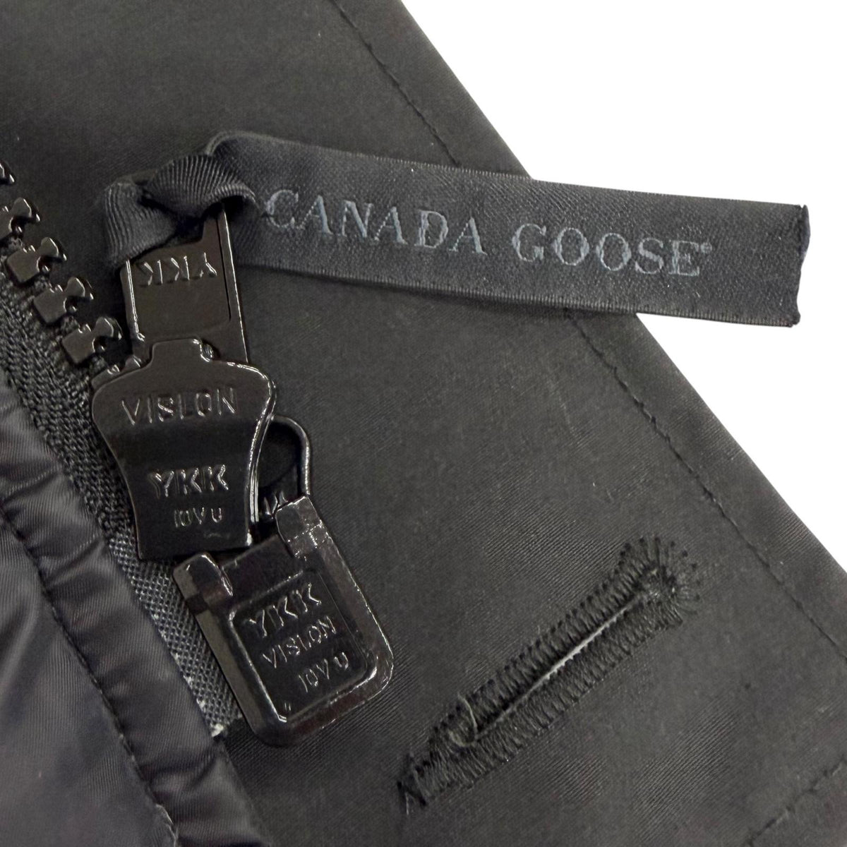 カナダグース CHATEAU PARKA シャトー パーカ ブラックレーベル ロゴワッペン ファー フード付き ダウンジャケット ブラック S メンズ