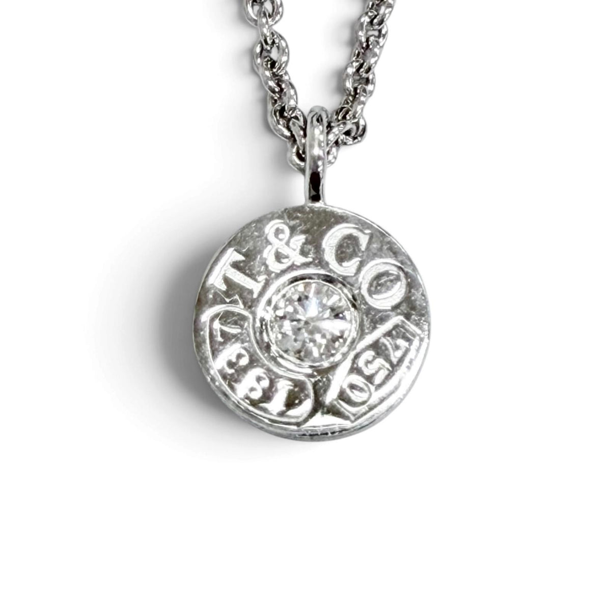 ティファニー 1837 サークル ネックレス 1Pダイヤモンド 750(WG) ネックレス ホワイトゴールド レディース