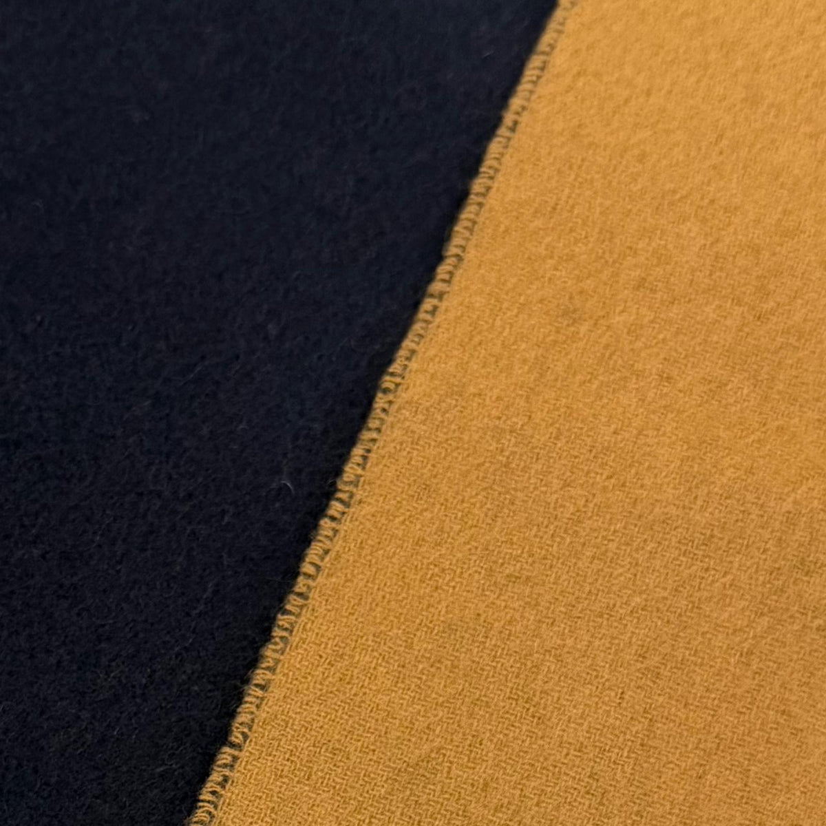 エルメス レクトヴェルソ ロゴ刺繍 バイカラー リバーシブル フリンジ マフラー ブラウン メンズ