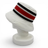 プラダ NYLON PADDED HAT ロゴデザイン バケットハット パデット ハット ホワイト M レディース