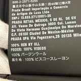 プラダ ベルト付き 2WAY ノーカラー コート ブラック 40 レディース