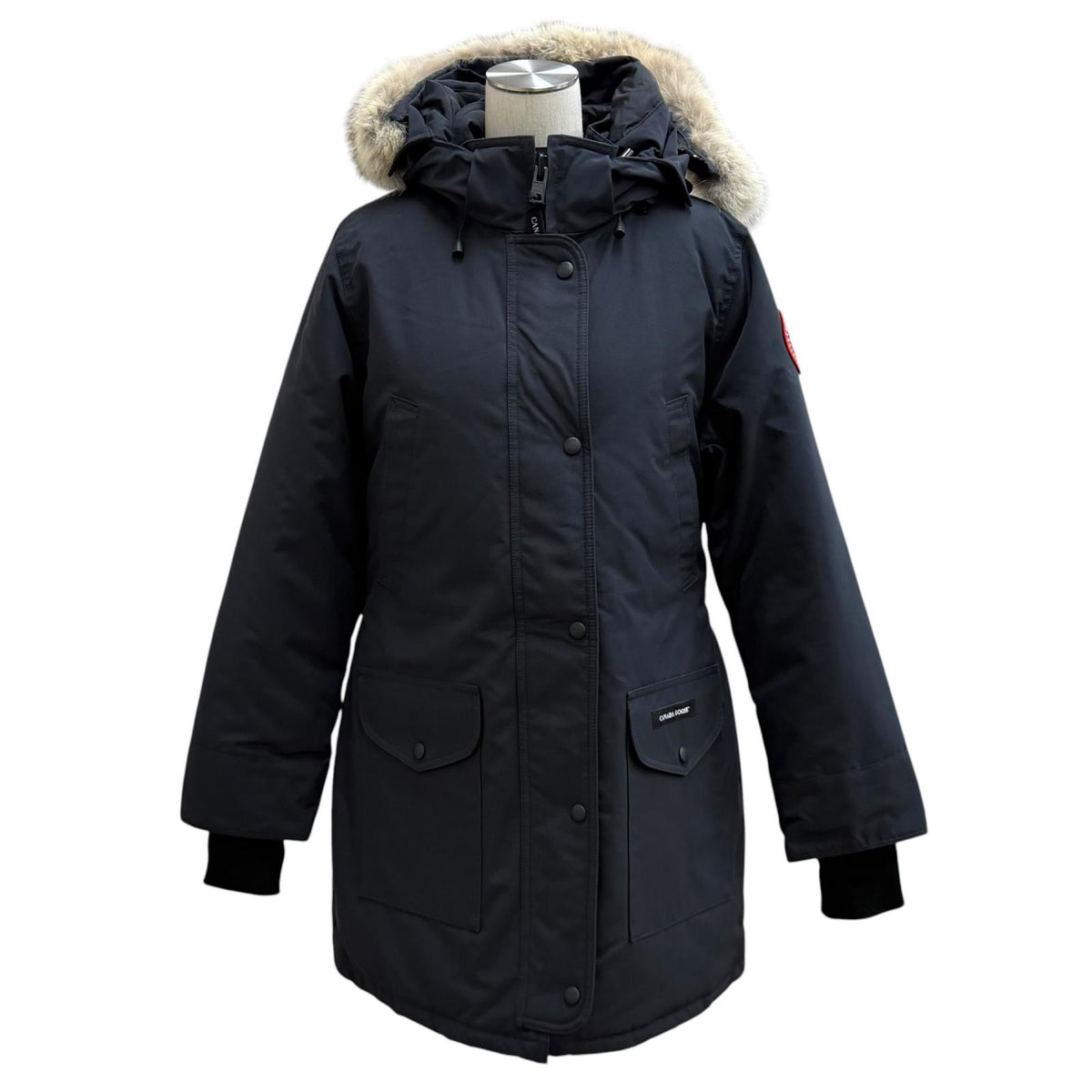 カナダグース Trillium Parka ファー・フード付 ダウンコート ネイビー L レディース