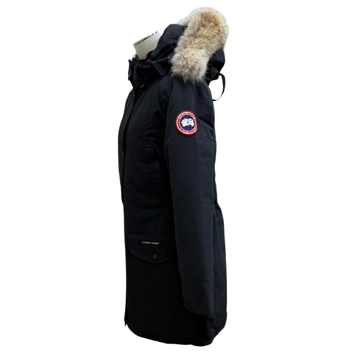 カナダグース Trillium Parka ファー・フード付 ダウンコート ネイビー L レディース