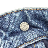 シャネル ペイント加工 ココマーク 裾ジップ スキニー デニムパンツ インディゴブルー 36 レディース