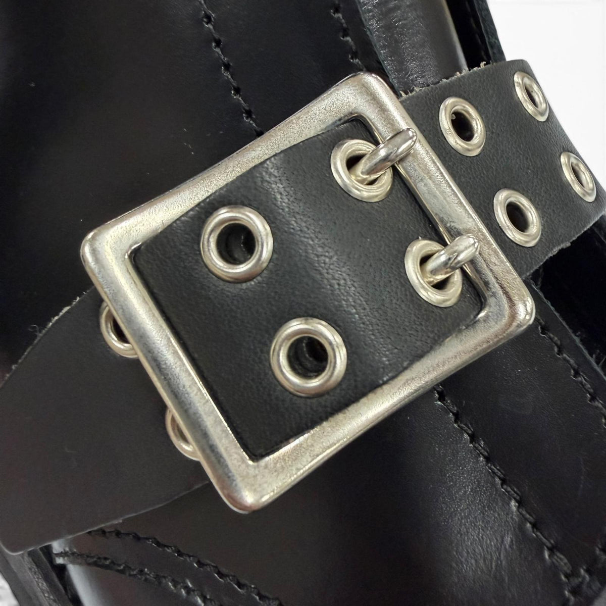 オリミ STRAPPED BIKER BOOTS ベルトデザイン Vibramソール バイカー ブーツ ブラック 42 メンズ