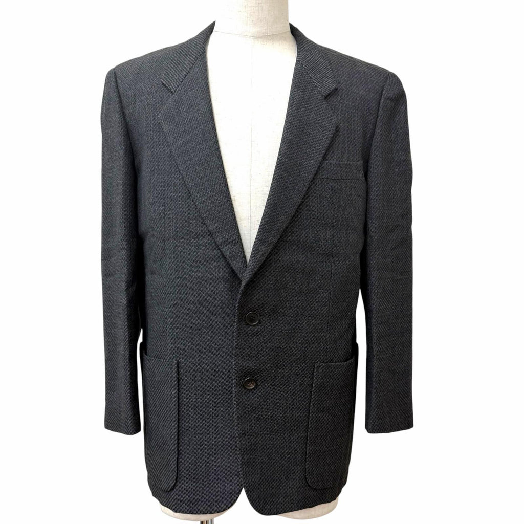 コムデギャルソンオム 80-90sアーカイブ ツイード テーラードジャケット チャコールグレー M メンズ