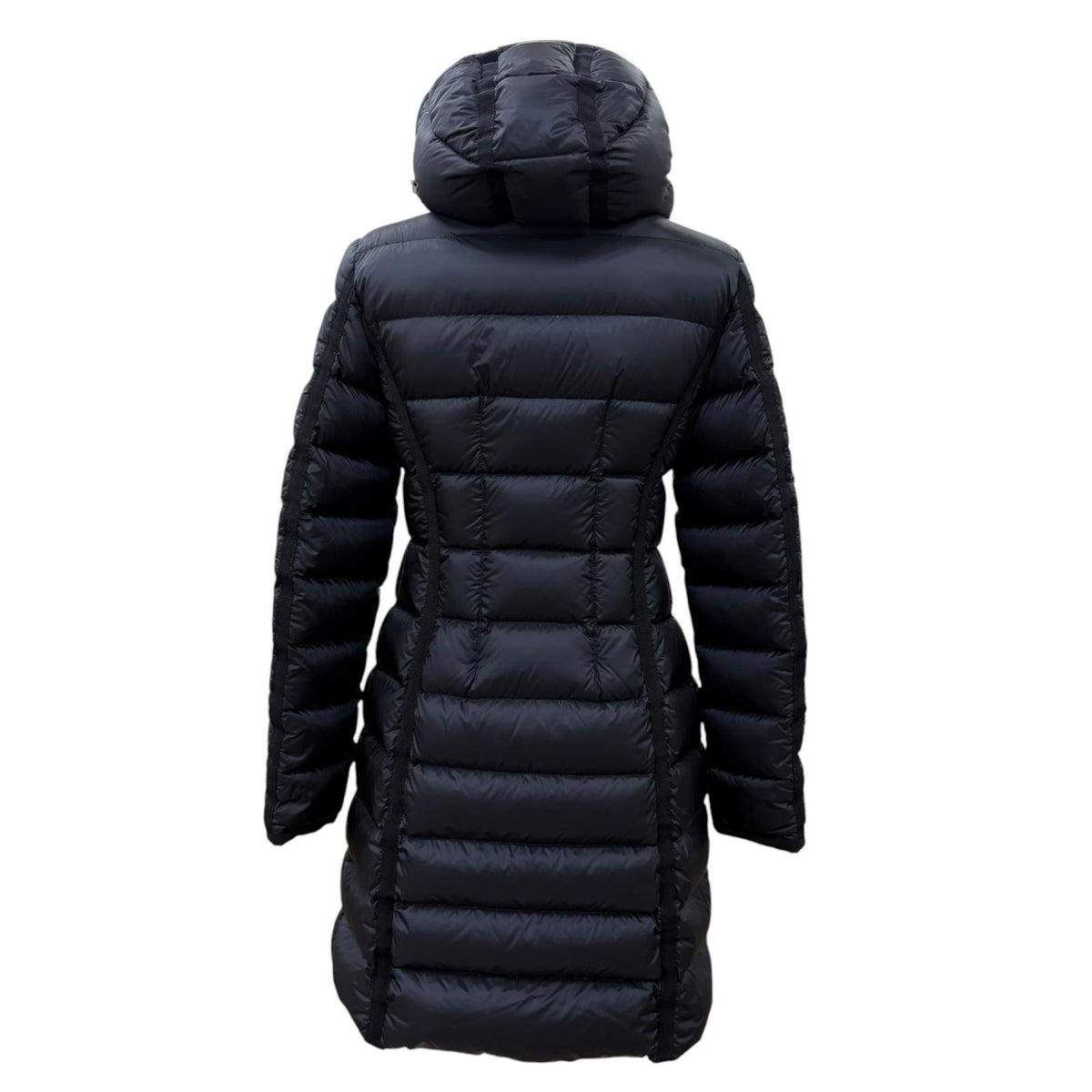モンクレール HERMINE エルミンヌ ロゴワッペン・フード付 ZIP UP ダウンコート ブラック 54847 レディース