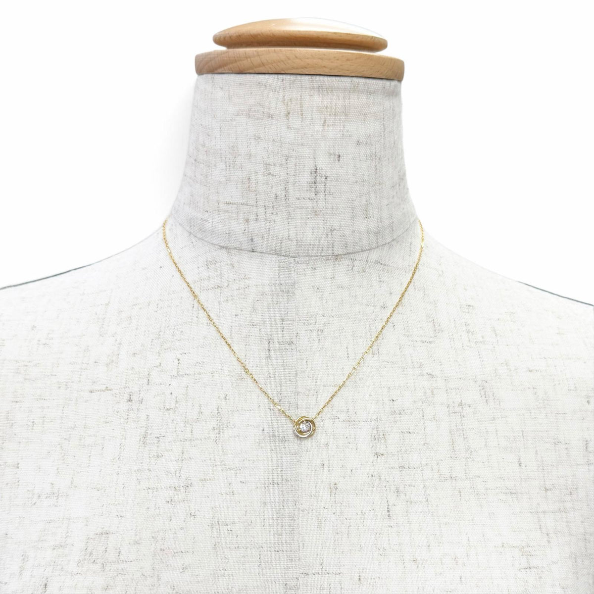カルティエ トリニティ ドゥ カルティエ ダイヤモンド 0.18ct 750(YG×PG×WG) ネックレス イエローゴールド レディース