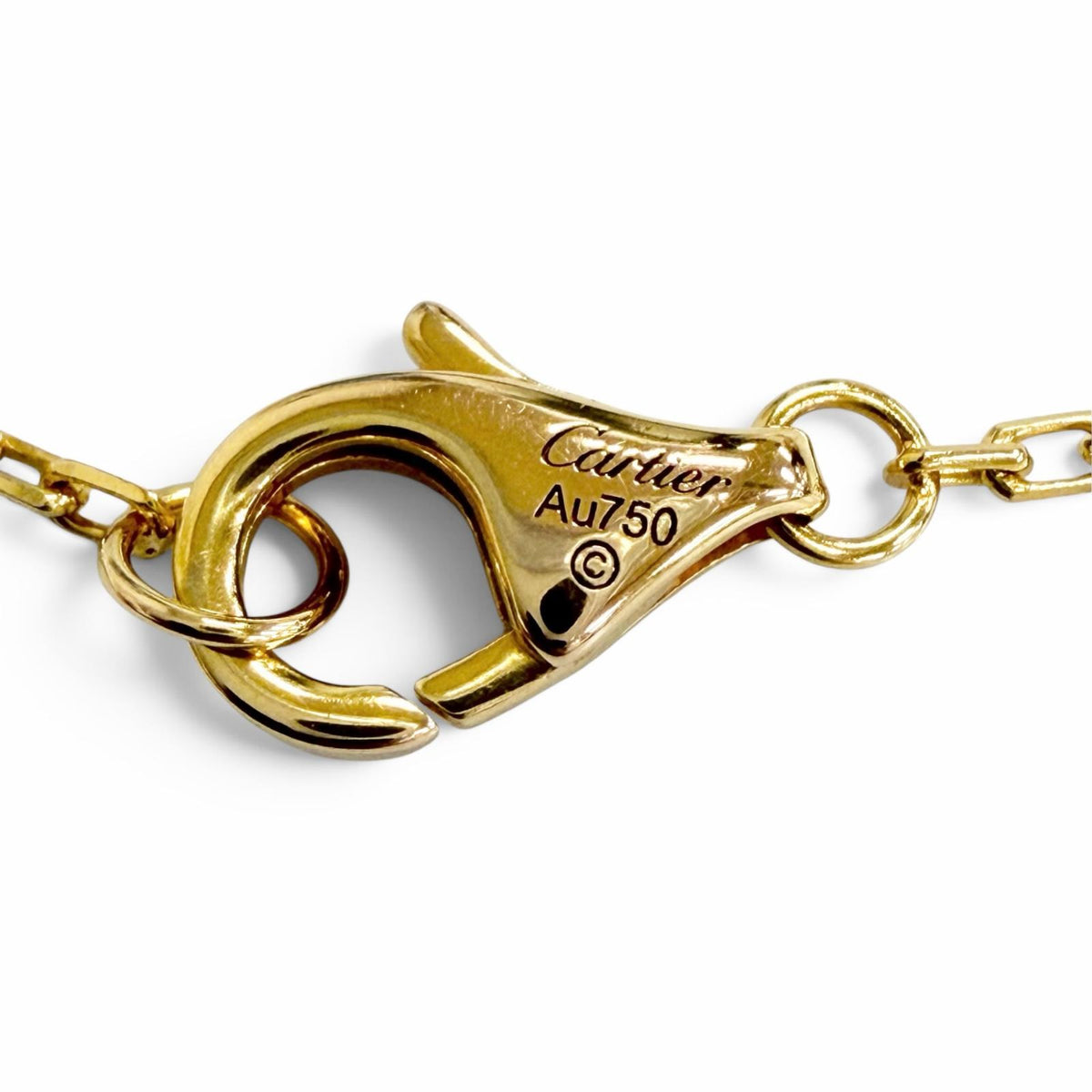 カルティエ トリニティ ドゥ カルティエ ダイヤモンド 0.18ct 750(YG×PG×WG) ネックレス イエローゴールド レディース