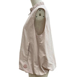 モンクレール GRUI レザーロゴパッチ付 ZIP UP ベスト ピンク 1 レディース
