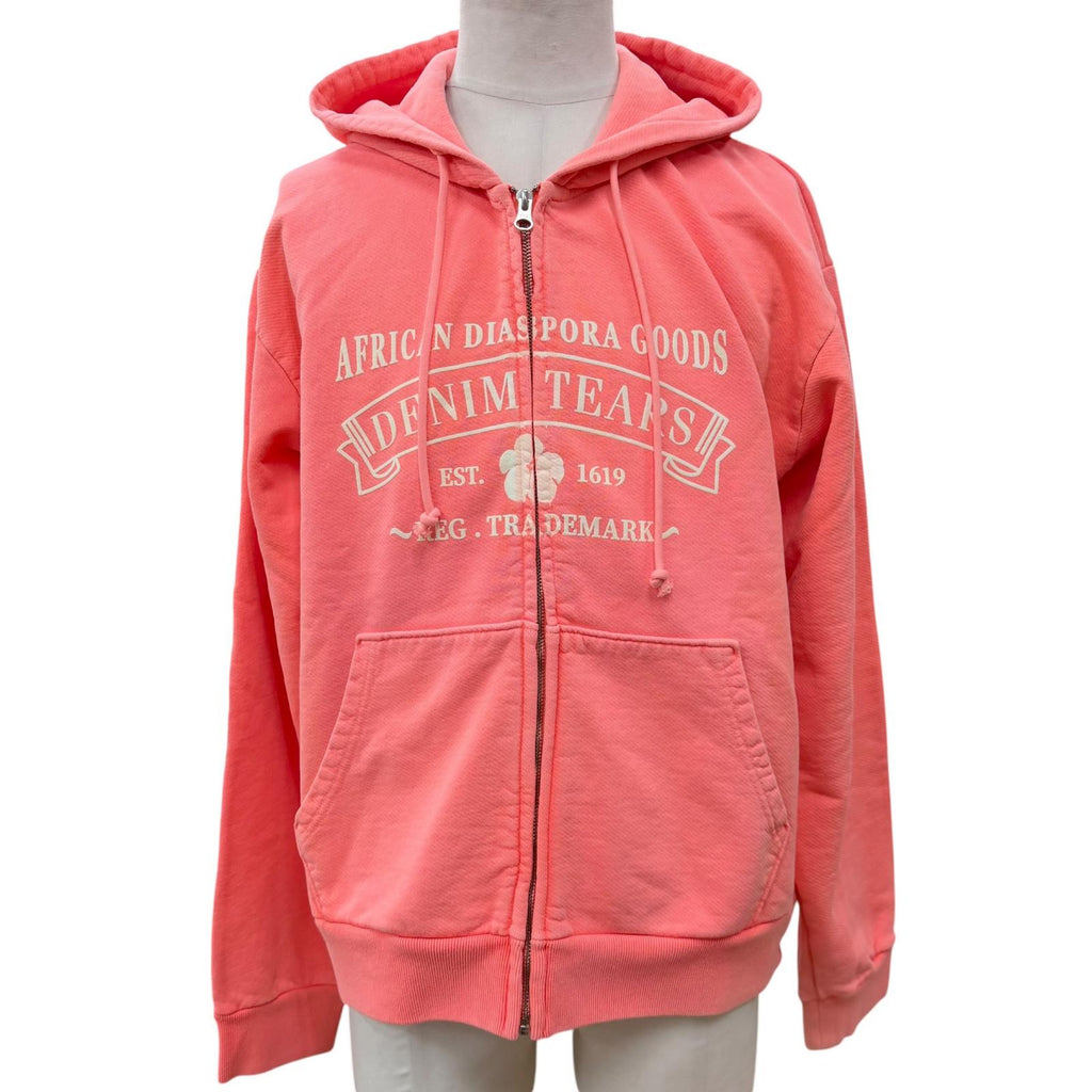 デニムティアーズ ADG Zip Hoodie ジップアップ パーカー ピンク L メンズ
