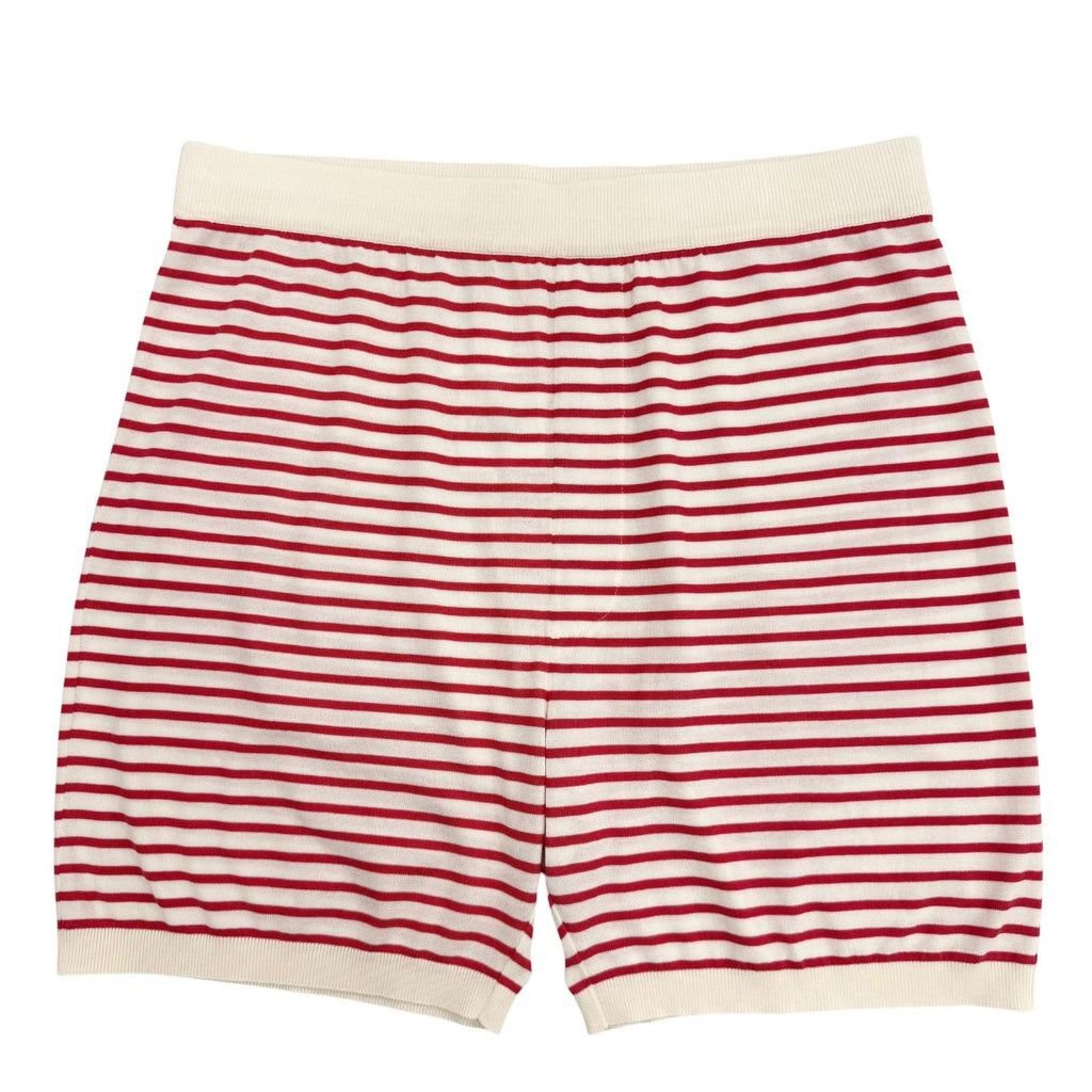 プラダ ボーダー柄 ショートパンツ レッド 50 メンズ
