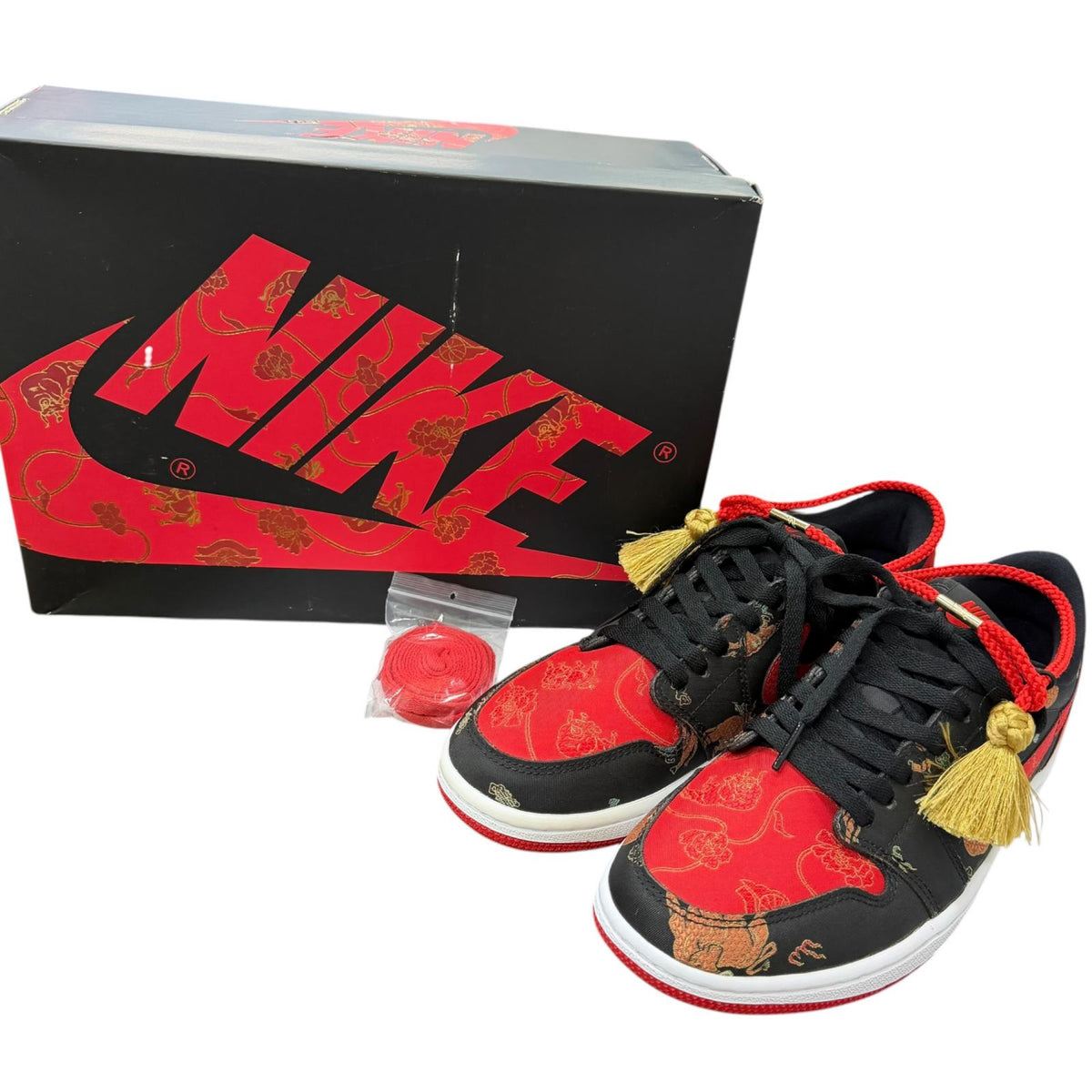 ナイキ AIR JORDAN1 LOW OG CNY チャイニーズニューイヤー ローカットスニーカー ブラック 25.5 メンズ