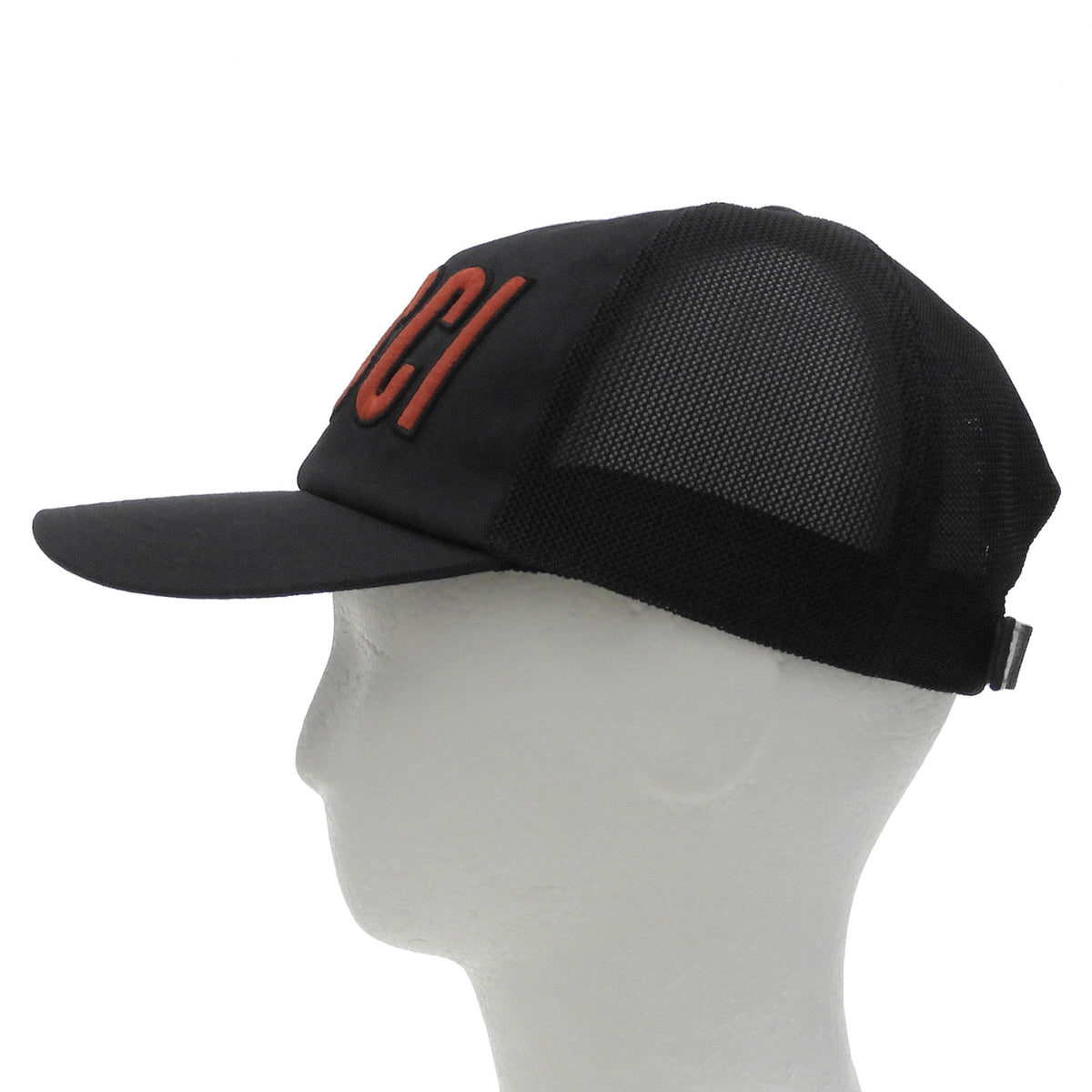 グッチ ロゴパッチ ベースボール キャップ ブラック XL 60cm メンズ