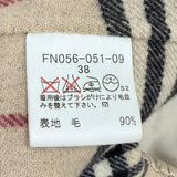 バーバリーロンドン ロゴボタン 裏地ノバチェック柄 コート ブラック 38 レディース