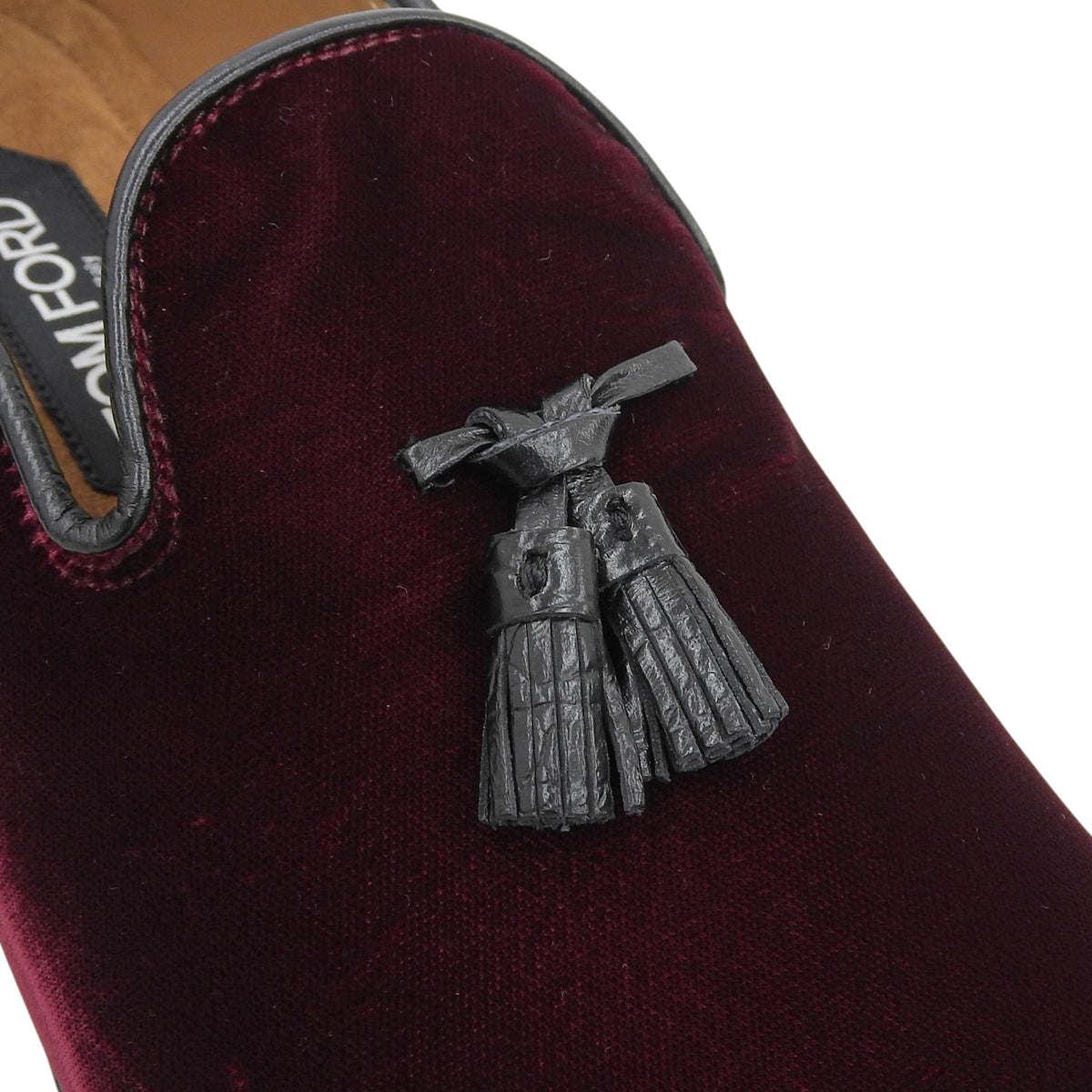 トムフォード Nicolas slippers ローファー ワインレッド 8 メンズ