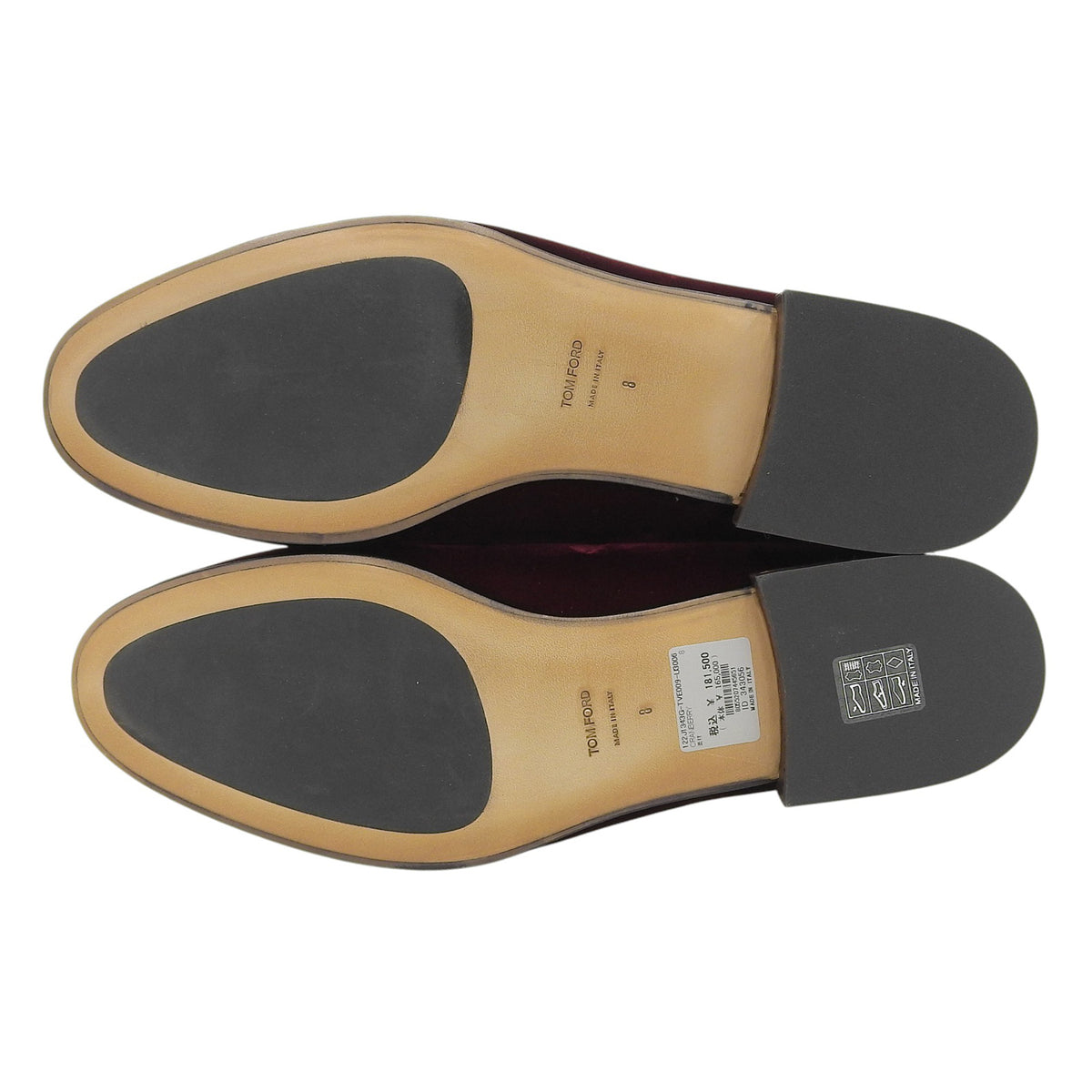 トムフォード Nicolas slippers ローファー ワインレッド 8 メンズ
