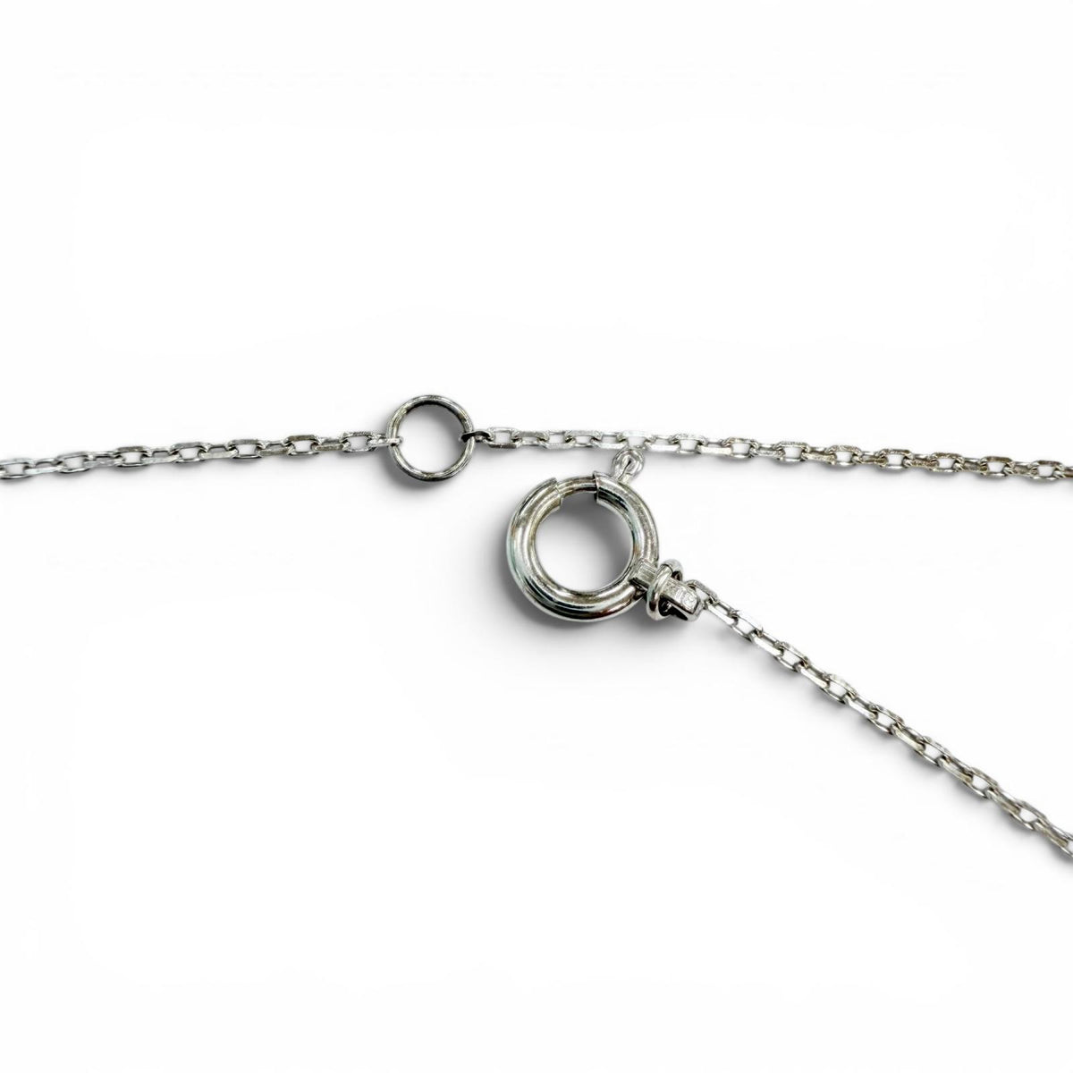 シンパシーオブソウル スムースクロス K18 WG ダイヤモンド0.05ct 11P スクエアチェーン付き ペンダント ネックレス ホワイトゴールド レディース