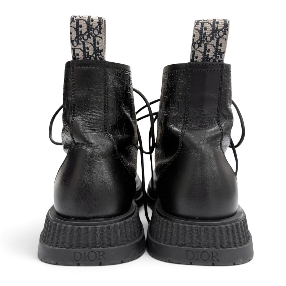 ディオール オム BUFFALO LACE-UP BOOTS オブリーク レースアップ ブーツ ブラック 41 メンズ
