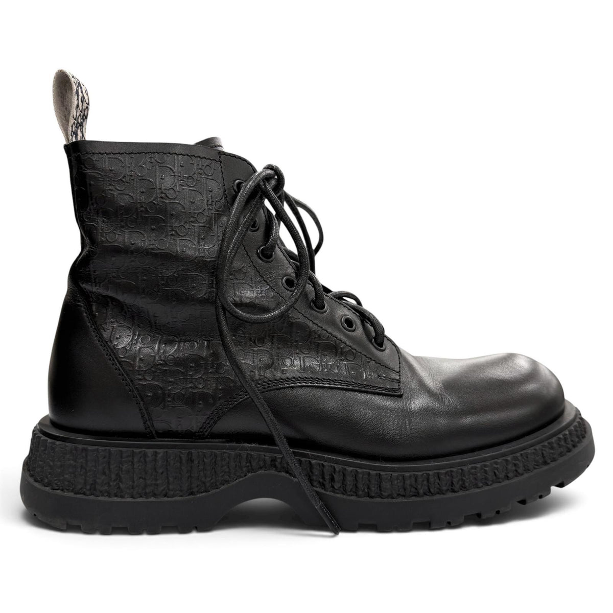 ディオール オム BUFFALO LACE-UP BOOTS オブリーク レースアップ ブーツ ブラック 41 メンズ