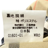 バーバリー 裏ノバチェック柄 フライフロント ステンカラーコート チャコール 92-170-5 メンズ